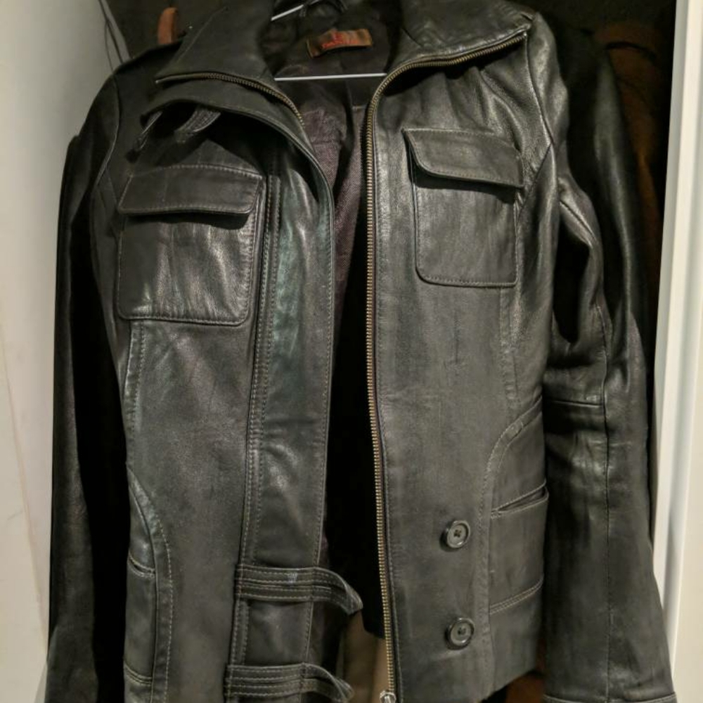 Danier leather motorcycle jacket XXS